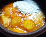 A picture of step 3 of Kerala Manga Puliserry Mango Curry.