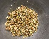 A picture of step 2 of Khajur Dryfruit roll and katori.