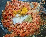 A picture of step 2 of Red rice pulav.