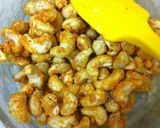 A picture of step 6 of Besan coated mazedar masala kaju.