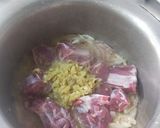 A picture of step 2 of Gobhi gosht /mutton with cauliflower.