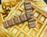 A picture of step 10 of Banana Waffles with chocolate & Cream Cheese.