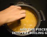 A picture of step 8 of Pathrade Colocasia Rolls in coconut gravy with Mutton Chicken.