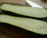 Töltött cukkini tonhallal, zöldségekkel recept fázis 1 fotója