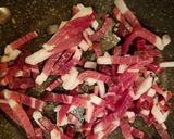 A picture of step 3 of Tuscan Kale Crostini.