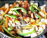 A picture of step 2 of Healthy chapati soya chunks roll.