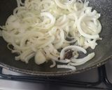 A picture of step 3 of Bhindi gosht.