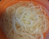A picture of step 1 of Asian style Light lunch soup.