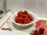 سوربه (بستنی یخی) توت فرنگی🍓 strawberry sorbet