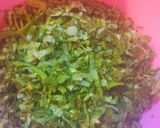 A picture of step 1 of Aloo methi.