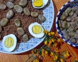 A picture of step 1 of Barley Couscous with Fava Beans and Hard-Boiled Eggs.