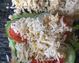 A picture of step 2 of Grated Eggs n Vegetables sandwich #Theme Challenge.