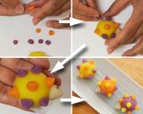 A picture of step 5 of Small Nerikiri Wagashi: "Hedgehog".