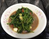 A picture of step 2 of Kangkong Belacan.