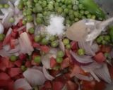 A picture of step 1 of Green chilli chicken Chinese.