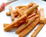 รูปขั้นตอนการทำที่ 4 ของ French fries Crispy Tofu เฟรนช์ฟรายเต้าหู้กรอบ lowcarb snack😋🍟