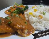 A picture of step 5 of Easter special vegetable rice.