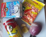 Gambar langkah 1 resipi Kari Sardin.