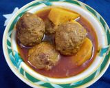 A picture of step 13 of Koftay Aloo.