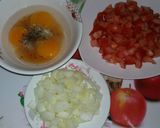 Hình bước làm 1 của món Trứng chiên cà chua