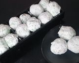 Foto langkah ke 5 dari resep Resep Mochi Pandan Isi Kacang Tanah Kenyel kenyel.