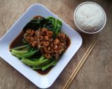 Foto langkah ke 6 dari resep Kailan Siram Udang Hitam Manis.