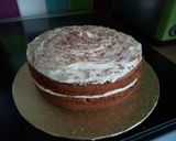 A picture of step 8 of Vickys Banana Layer Cake GF DF EF SF NF Vegan.