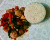 Foto del paso 12 de la receta: Pollo salteado con arroz blanco