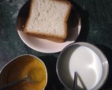 A picture of step 2 of Rabdi Bread SandWich.