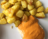 Foto del paso 6 de la receta: Bacalao o merluza en crema de pimientos con patatas a mi manera