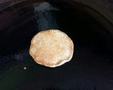 A picture of step 5 of Vickys Cinnamon Roll Pancakes, GF DF EF SF NF.
