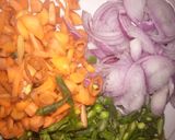 A picture of step 3 of Stir-fry veggies macaroni.