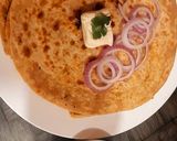 A picture of step 5 of Mooli k parathey.