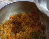 A picture of step 4 of Shortcut Soya Chunks Biryani.