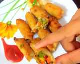 A picture of step 5 of Veg Spring Roll.