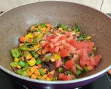 A picture of step 8 of Indian Style Veggies Pasta.