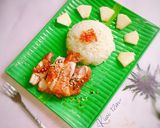 Hình bước làm 2 của món Xôi Lá Dứa - Gà Rim Mật Ong