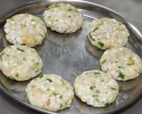 A picture of step 2 of Sabudana vada.