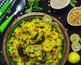 A picture of step 8 of Lemon Rice / SouthIndian Chitranna Rice.