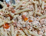 A picture of step 2 of Baked salmon feta pasta.