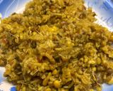 A picture of step 2 of Moth bean pulav.