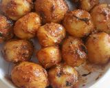 A picture of step 2 of Masala Baby potatoes.