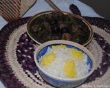 A picture of step 14 of Persian herb stew (Qormeh sabzi).