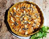 Une image de l'étape 5 de Tarte au potimarron, champignons et ricotta.