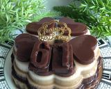 Foto langkah ke 4 dari resep Puding Lapis Tiramisu Ulang Tahun.