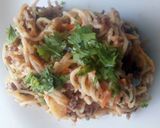 A picture of step 8 of Cheesy ground beef pasta.