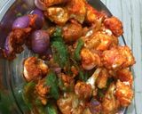 A picture of step 2 of Crispy veg.