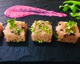 A picture of step 2 of Beetroot Dhokla.