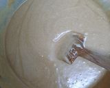 A picture of step 5 of Chocolate Guinness cake with whipped cream icing.