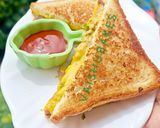 A picture of step 4 of 5 Minute High Protein Cheese Paneer Veg Tikki Sandwich For Tiffin/Party.